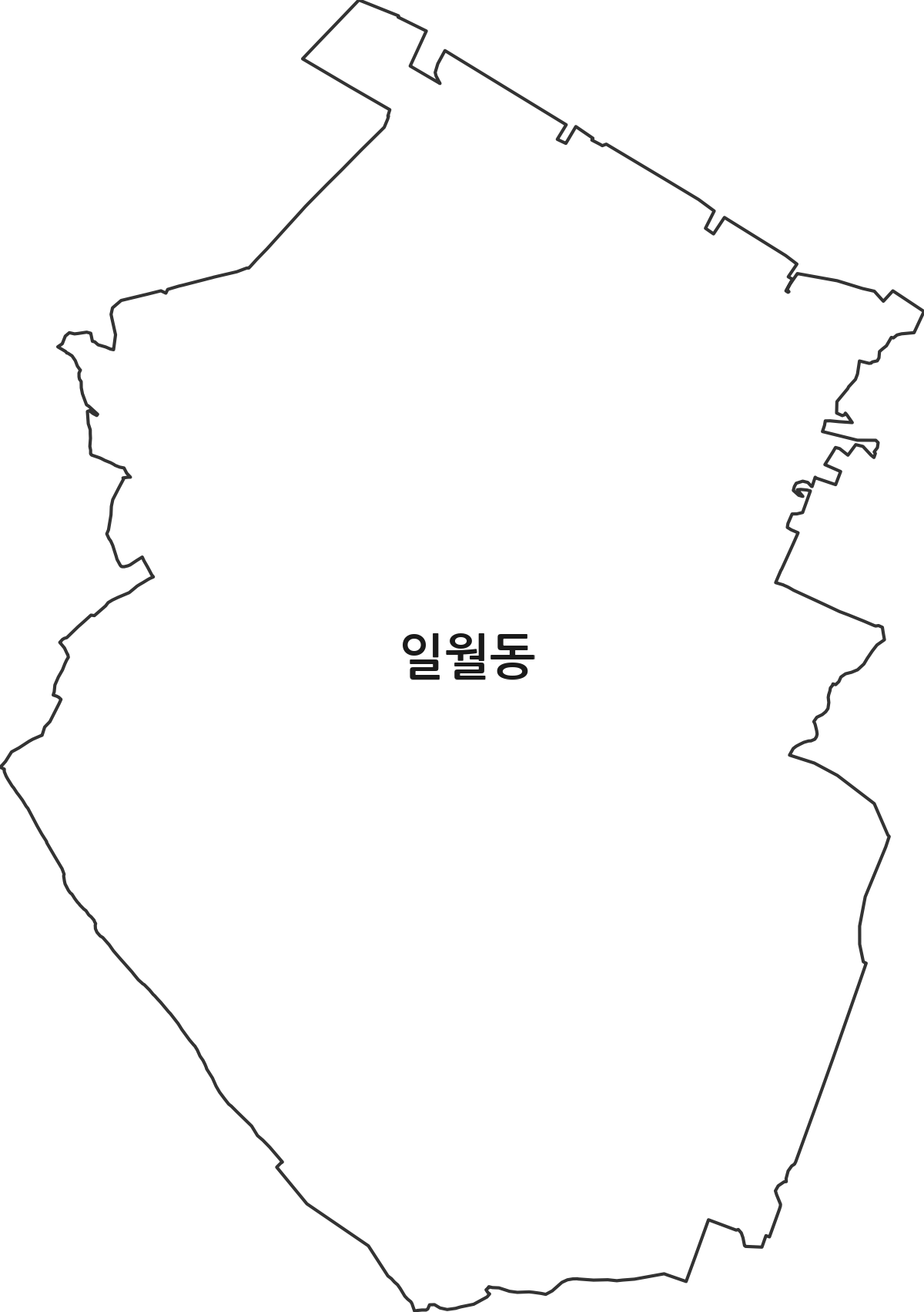 경상북도 포항시 남구 일월동 법정동 행정구역 경계 지도