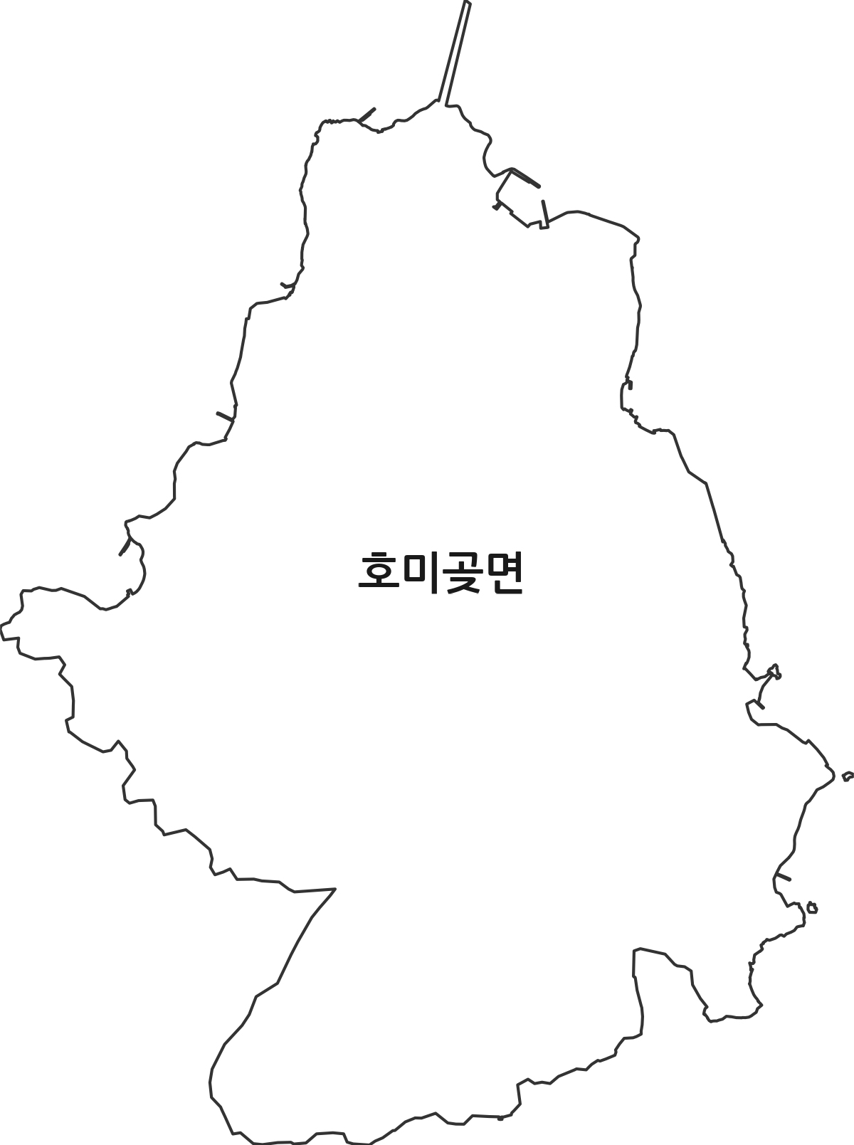 경상북도 포항시 남구 호미곶면 법정동 행정구역 경계 지도