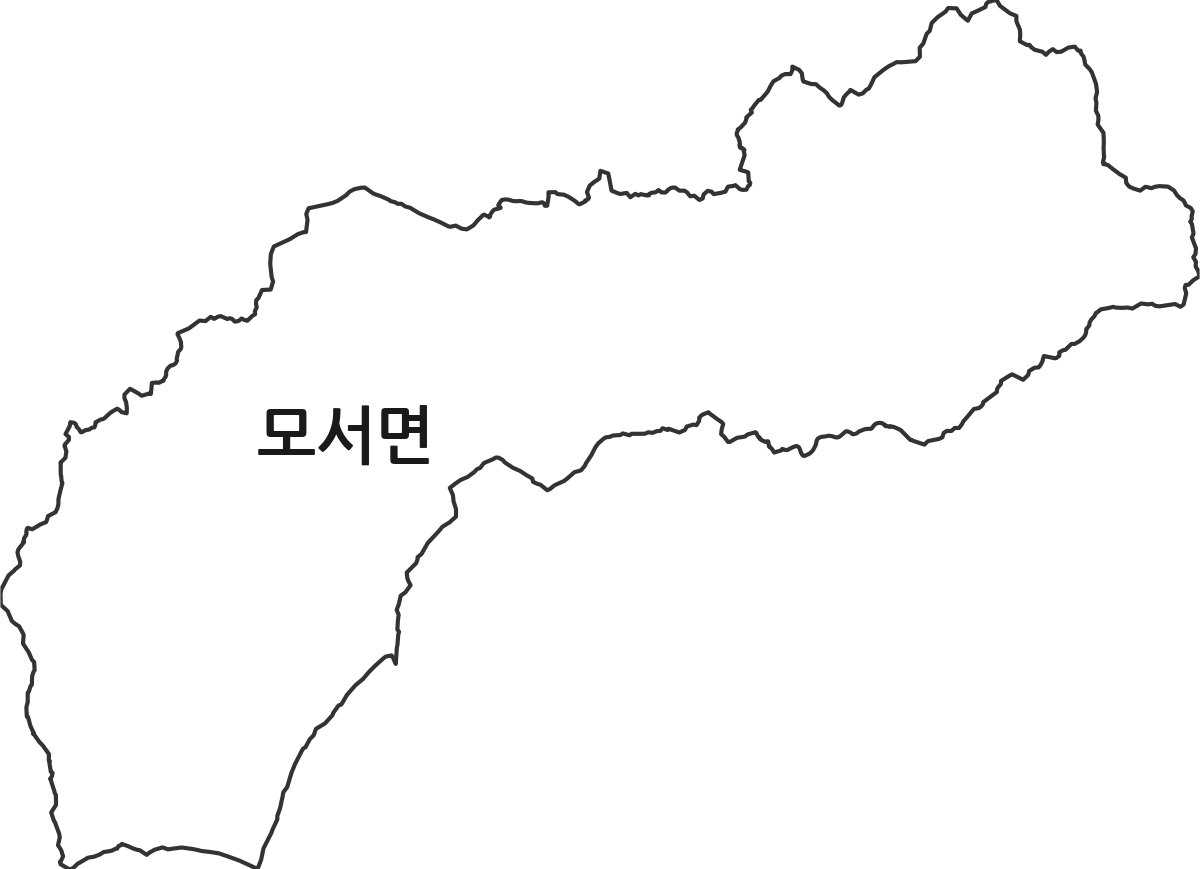 경상북도 상주시 모서면 행정동 행정구역 경계 지도