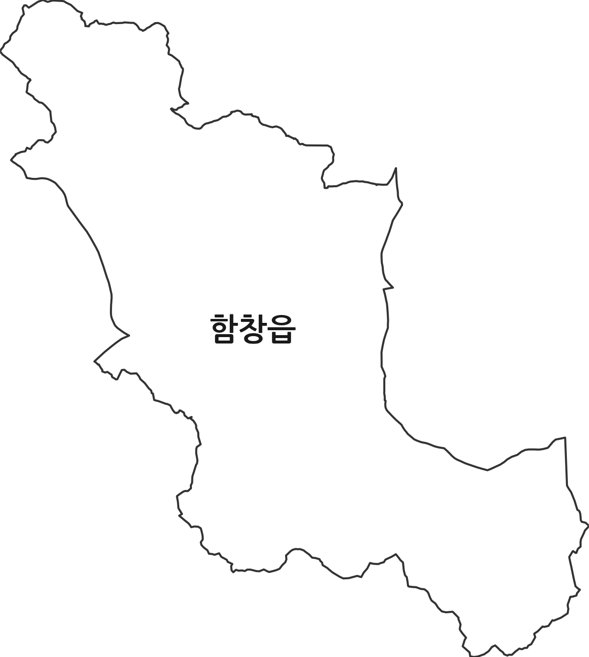 경상북도 상주시 함창읍 행정동 행정구역 경계 지도