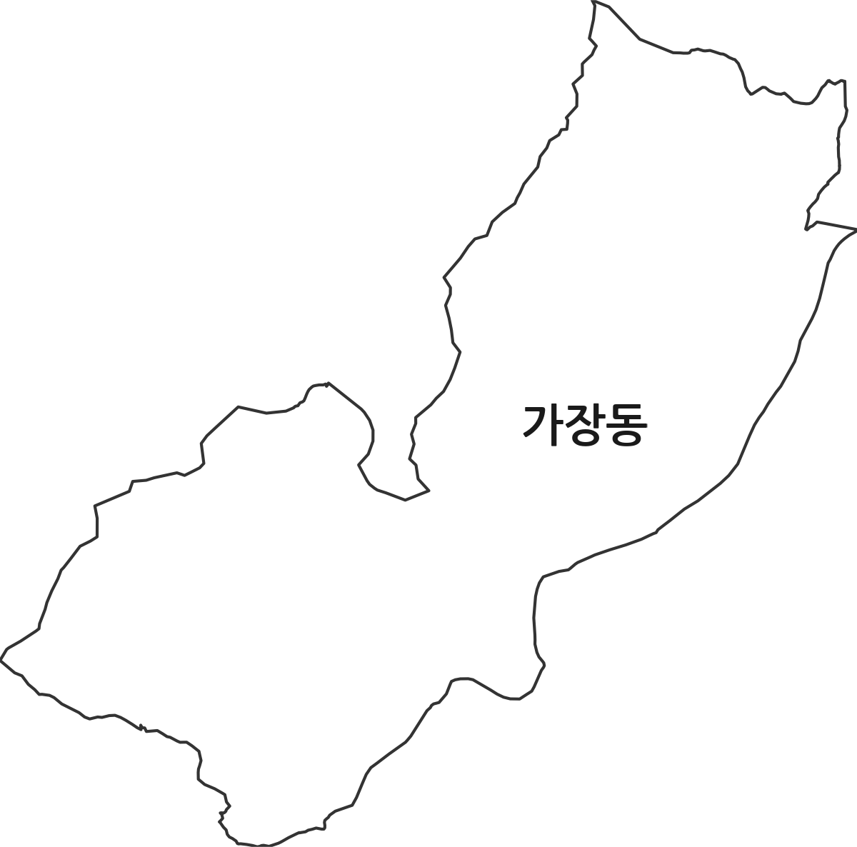 경상북도 상주시 가장동 법정동 행정구역 경계 지도