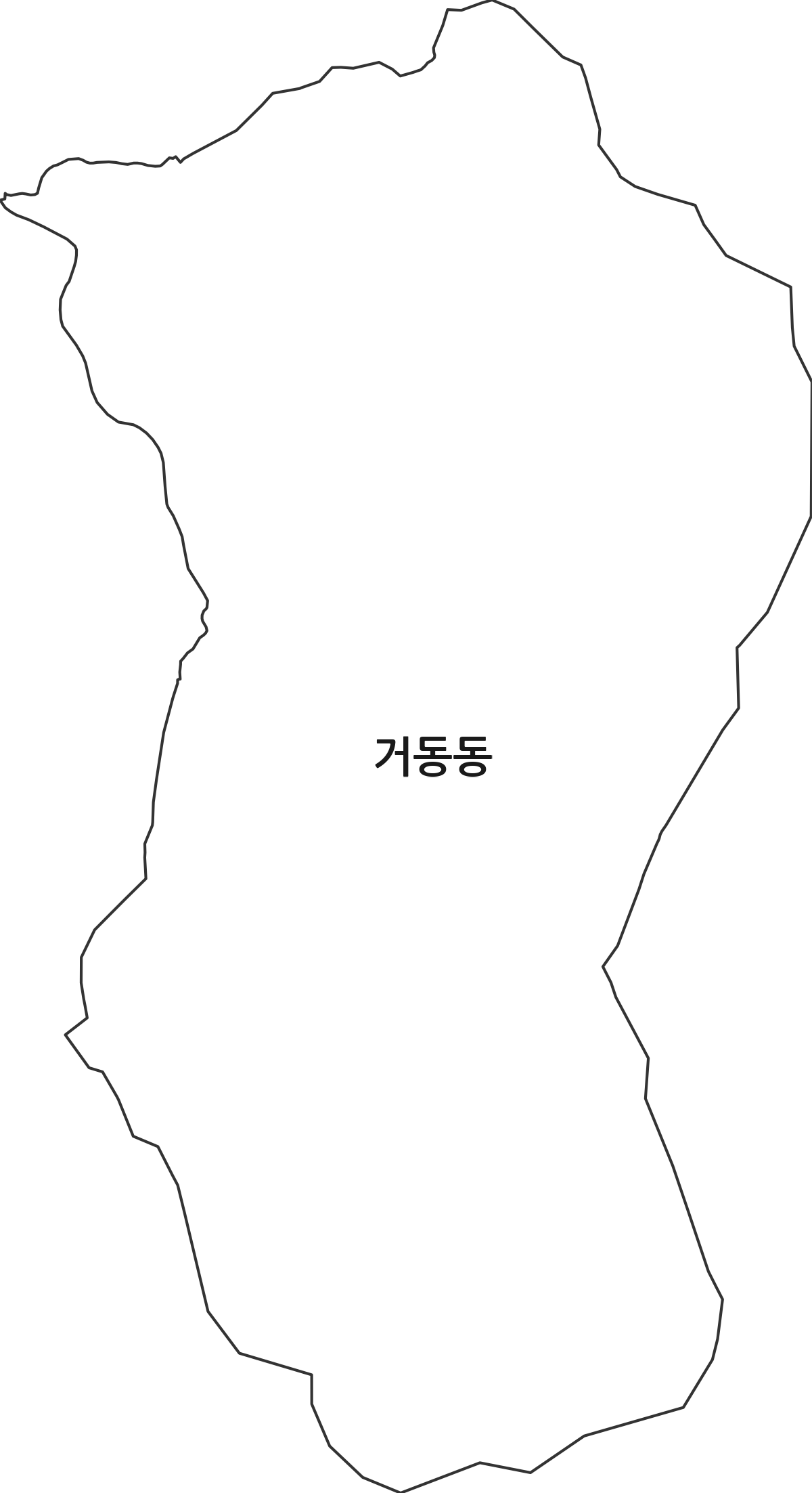 경상북도 상주시 거동동 법정동 행정구역 경계 지도