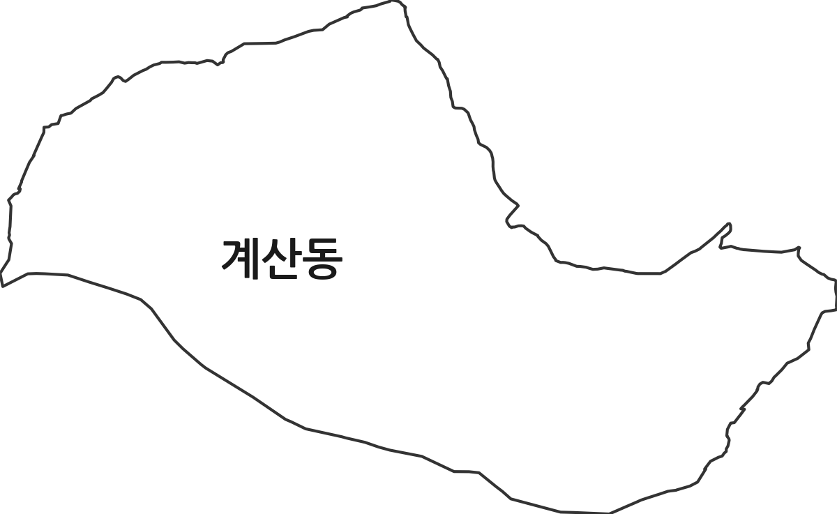 경상북도 상주시 계산동 법정동 행정구역 경계 지도