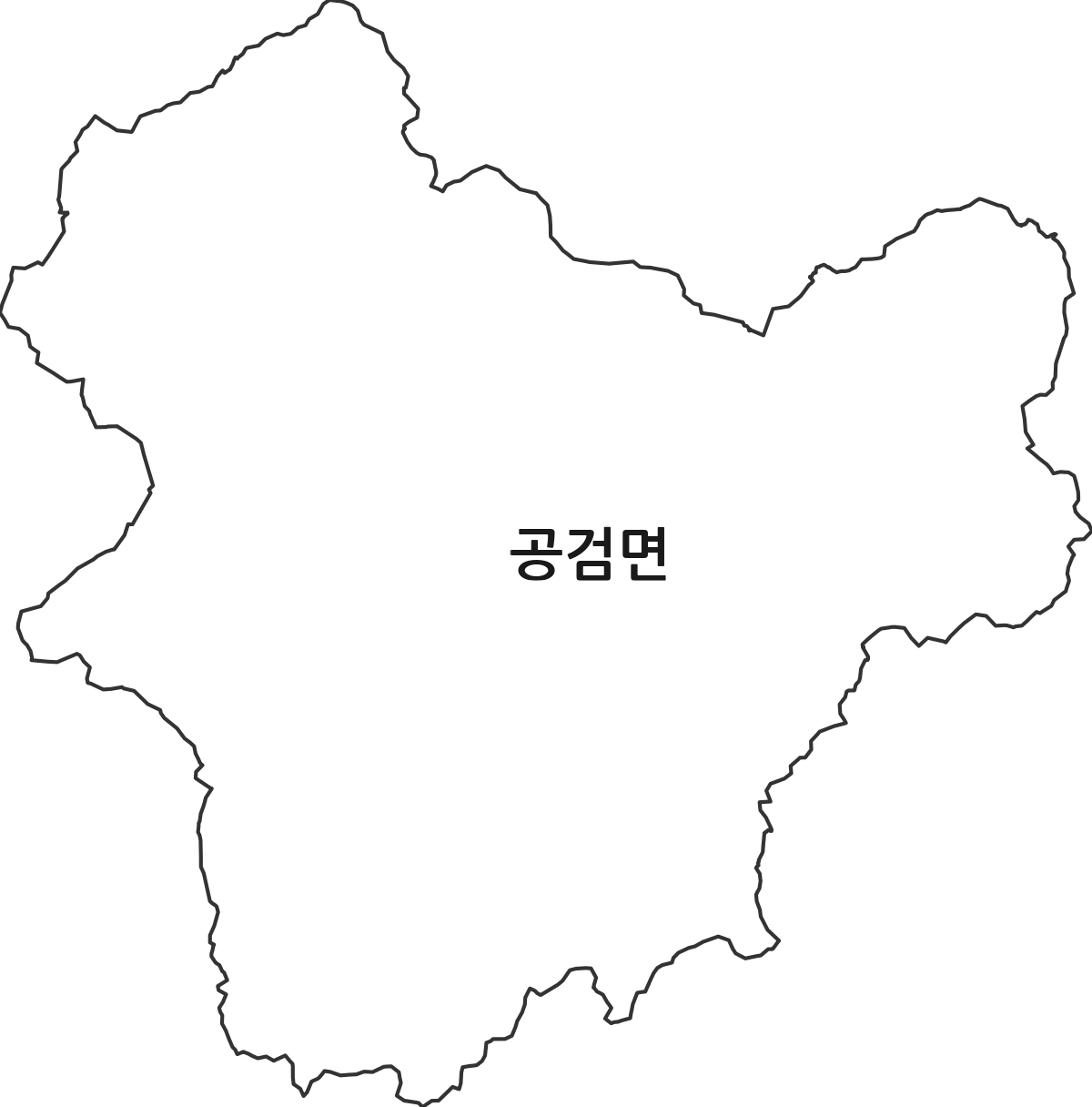 경상북도 상주시 공검면 법정동 행정구역 경계 지도