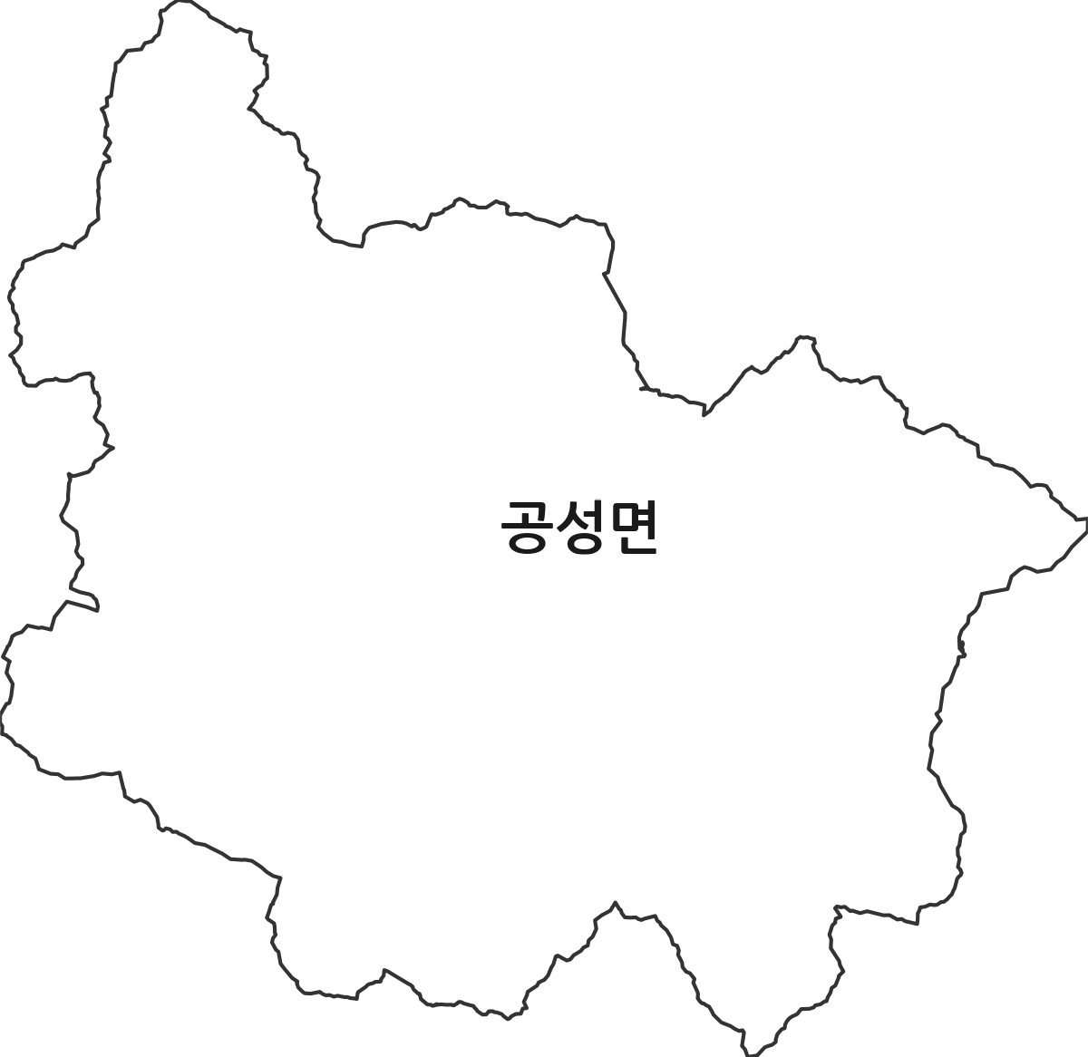 경상북도 상주시 공성면 법정동 행정구역 경계 지도