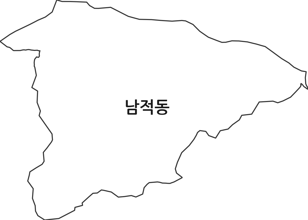 경상북도 상주시 남적동 법정동 행정구역 경계 지도