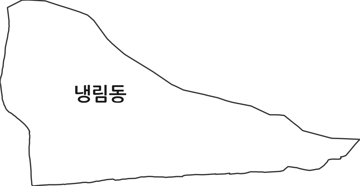 경상북도 상주시 냉림동 법정동 행정구역 경계 지도