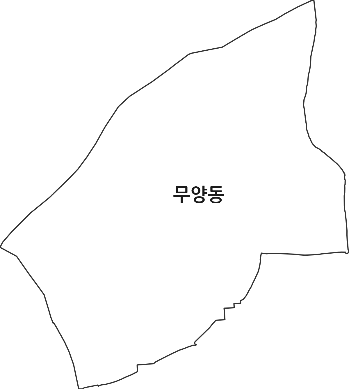 경상북도 상주시 무양동 법정동 행정구역 경계 지도