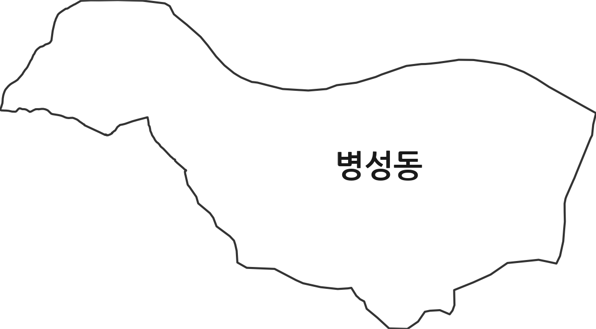 경상북도 상주시 병성동 법정동 행정구역 경계 지도