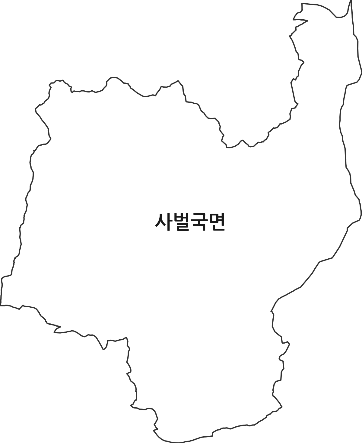 경상북도 상주시 사벌국면 법정동 행정구역 경계 지도