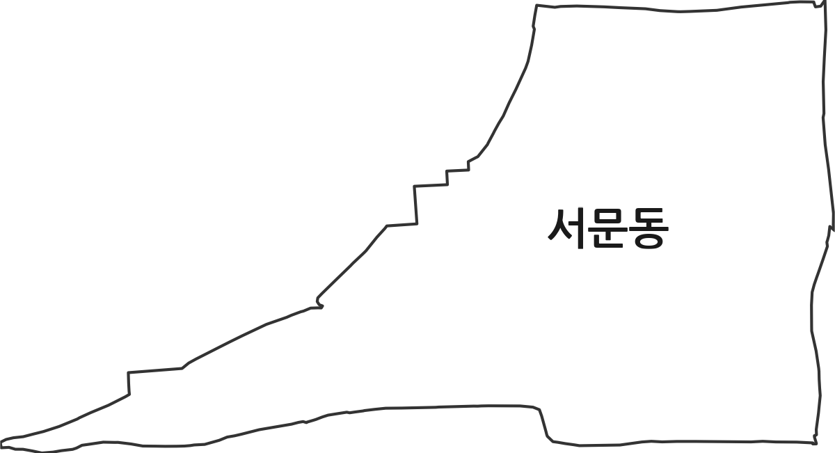 경상북도 상주시 서문동 법정동 행정구역 경계 지도