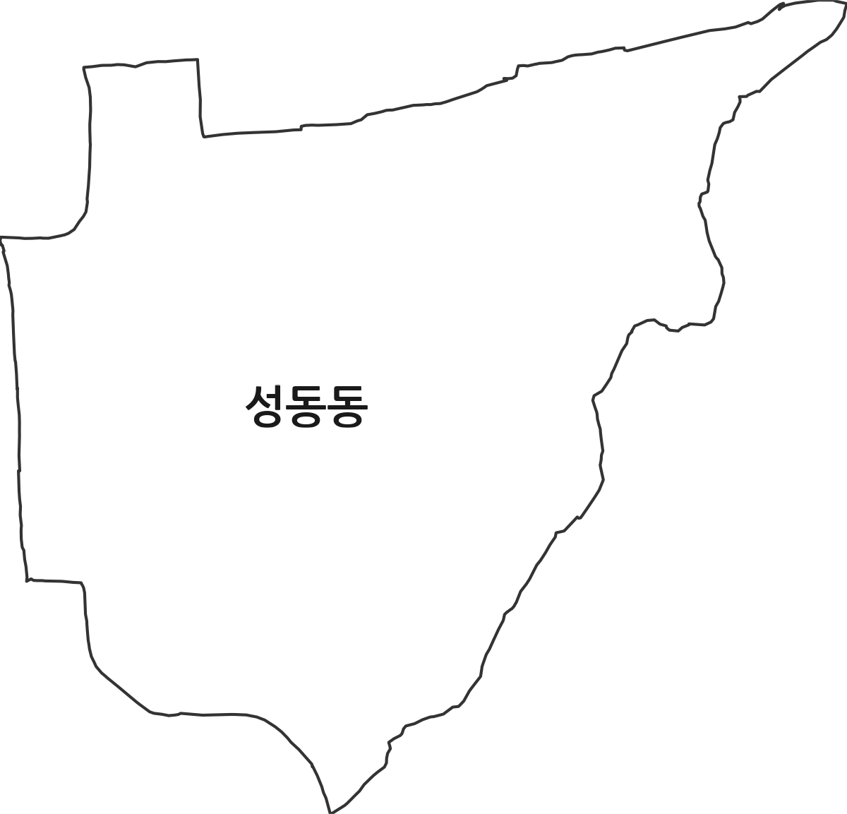 경상북도 상주시 성동동 법정동 행정구역 경계 지도