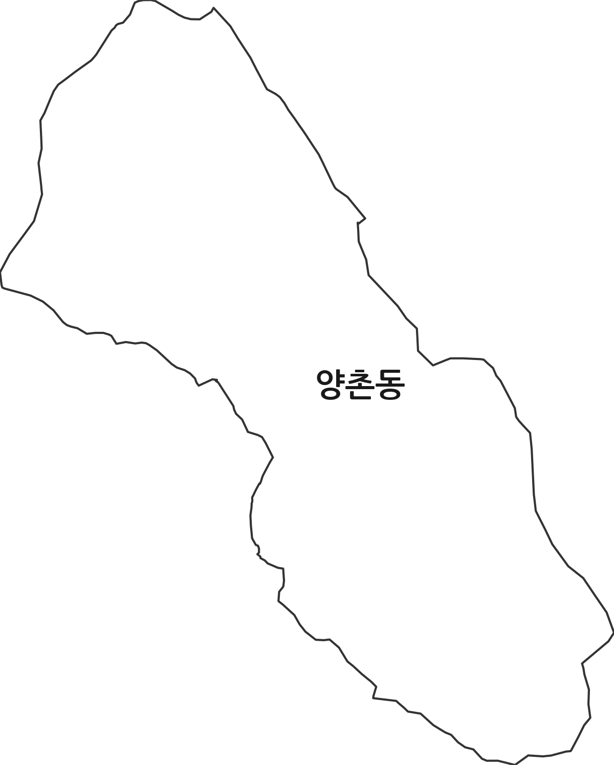경상북도 상주시 양촌동 법정동 행정구역 경계 지도