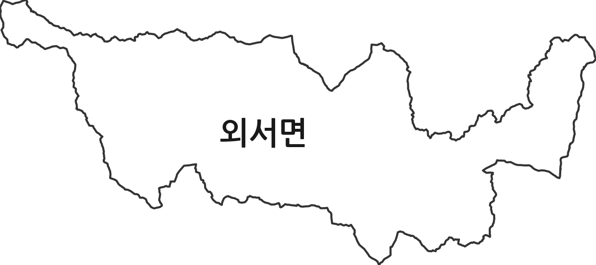 경상북도 상주시 외서면 법정동 행정구역 경계 지도