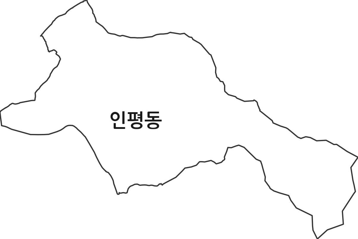 경상북도 상주시 인평동 법정동 행정구역 경계 지도