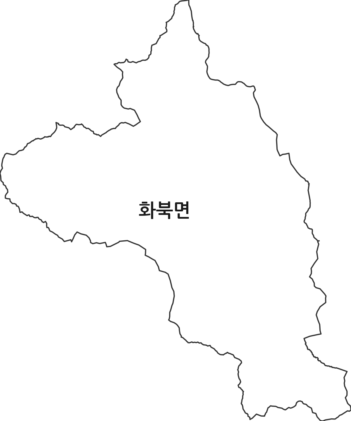 경상북도 상주시 화북면 법정동 행정구역 경계 지도