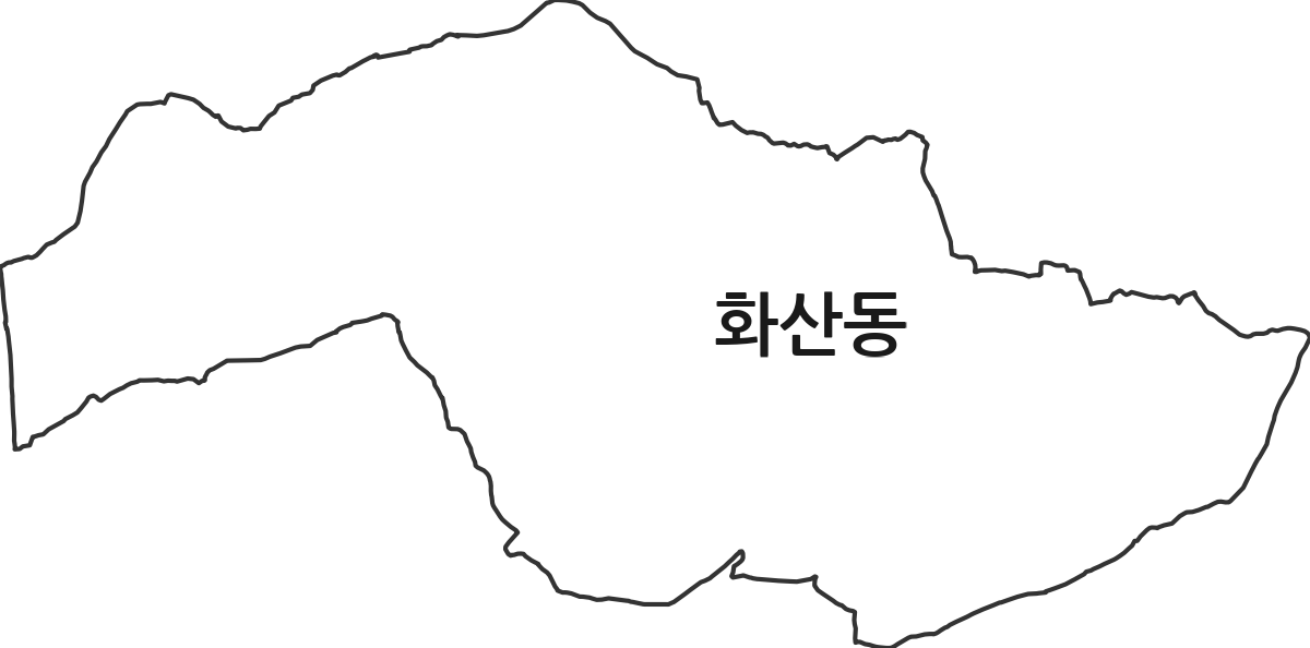 경상북도 상주시 화산동 법정동 행정구역 경계 지도