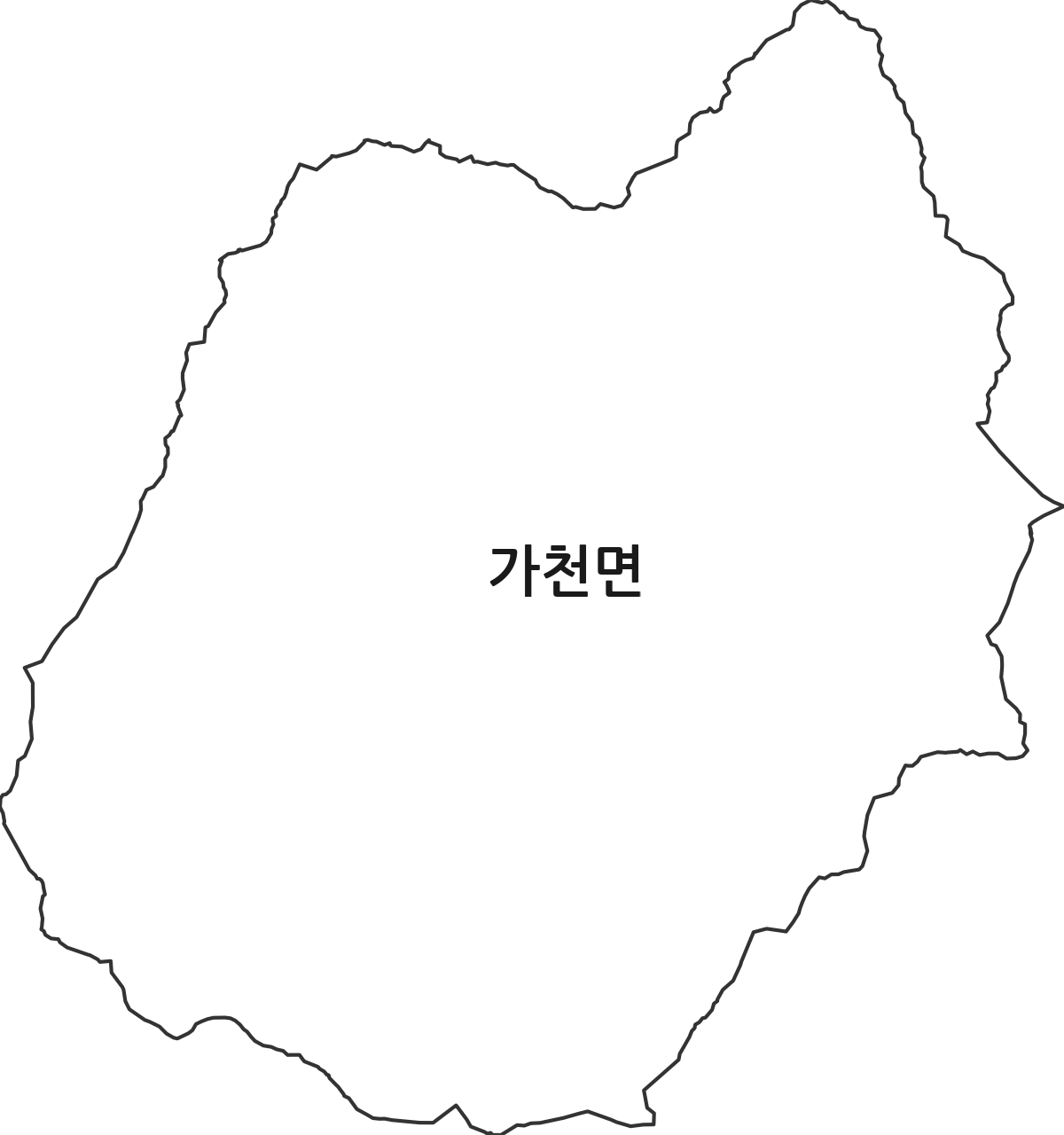 경상북도 성주군 가천면 행정동 행정구역 경계 지도