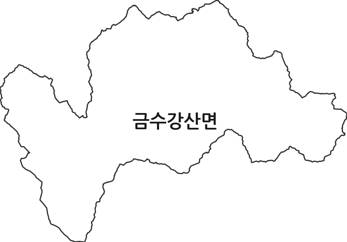 경상북도 성주군 금수강산면 행정동 행정구역 경계 지도