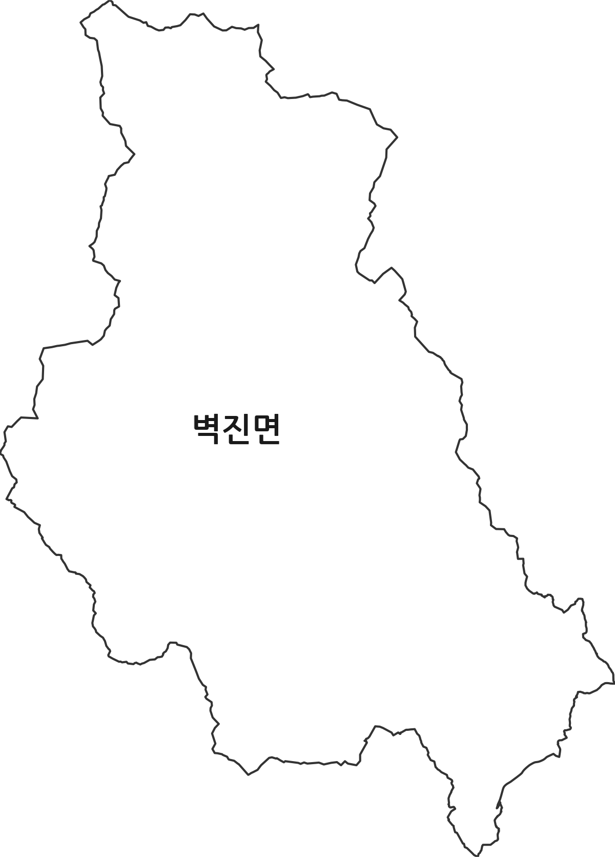 경상북도 성주군 벽진면 행정동 행정구역 경계 지도