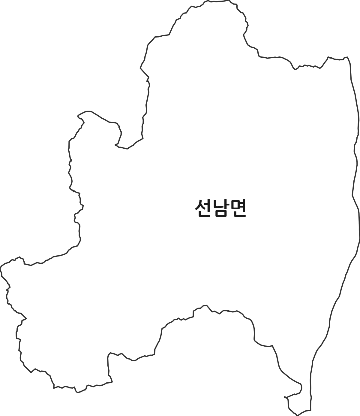 경상북도 성주군 선남면 행정동 행정구역 경계 지도