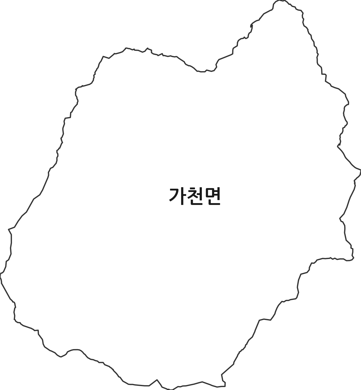 경상북도 성주군 가천면 법정동 행정구역 경계 지도
