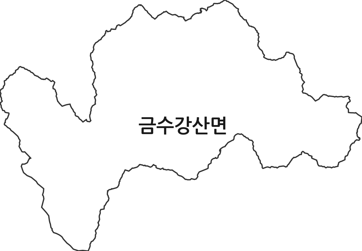 경상북도 성주군 금수강산면 법정동 행정구역 경계 지도