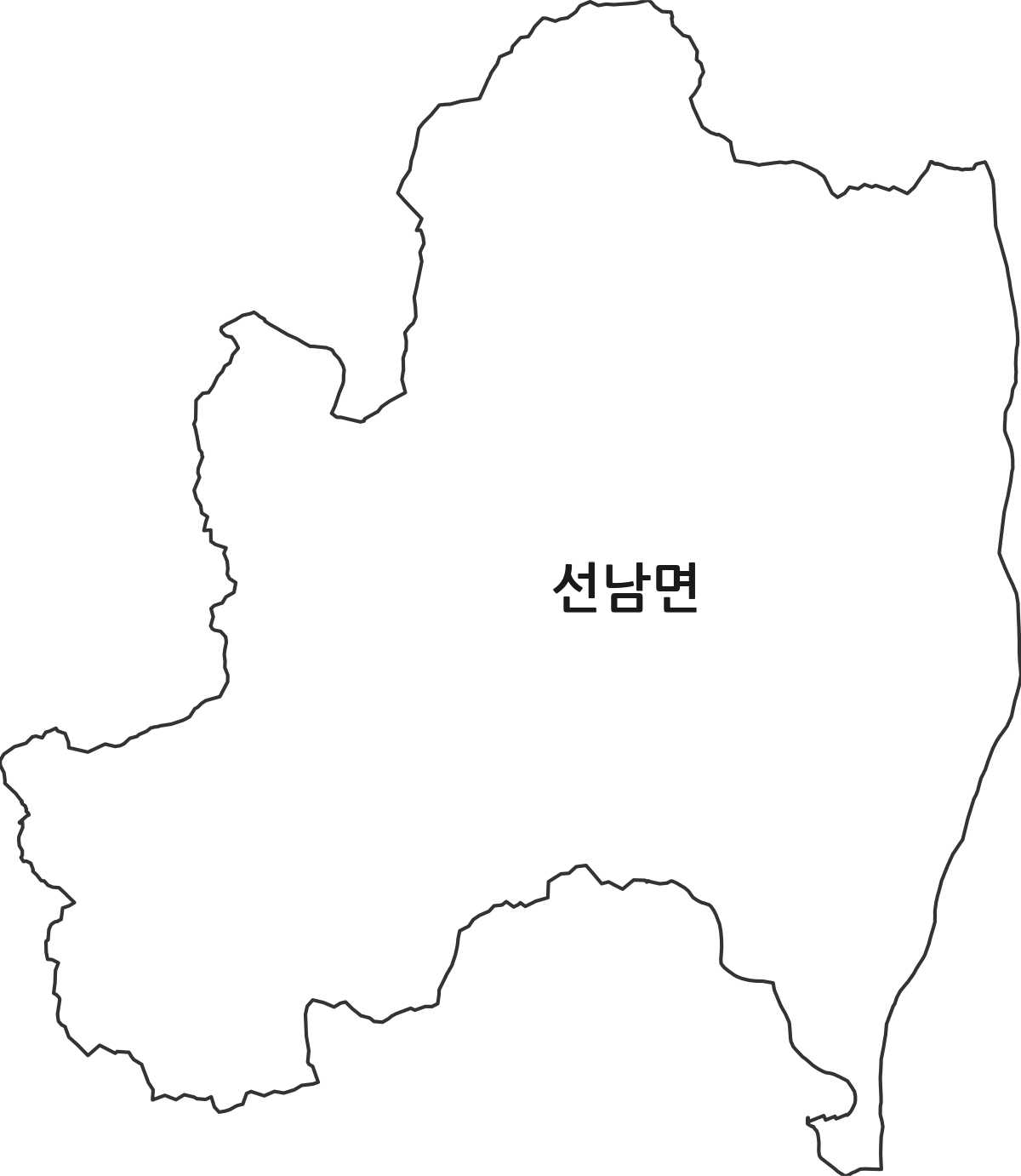 경상북도 성주군 선남면 법정동 행정구역 경계 지도