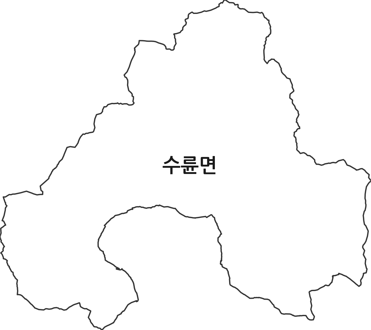 경상북도 성주군 수륜면 법정동 행정구역 경계 지도