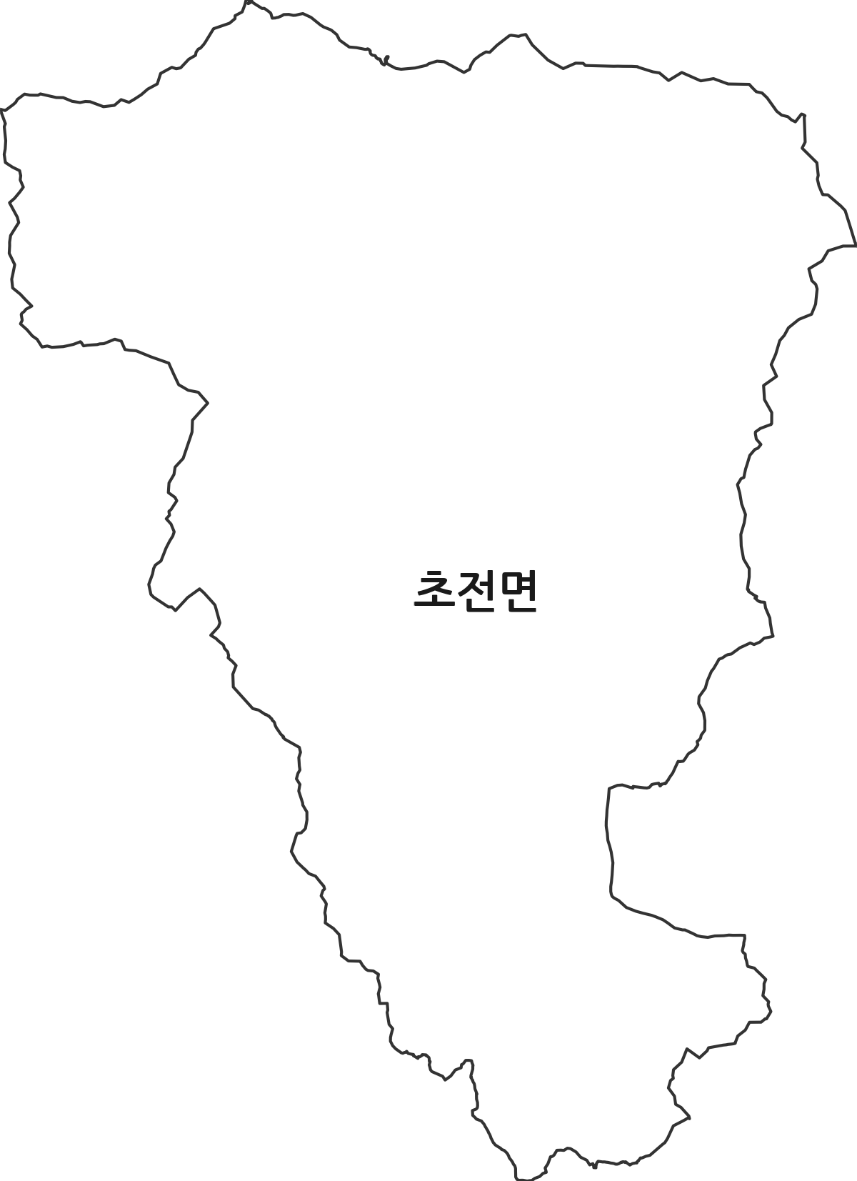 경상북도 성주군 초전면 법정동 행정구역 경계 지도