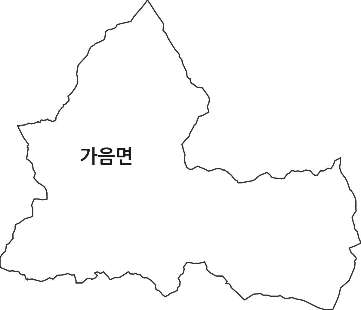 경상북도 의성군 가음면 행정동 행정구역 경계 지도