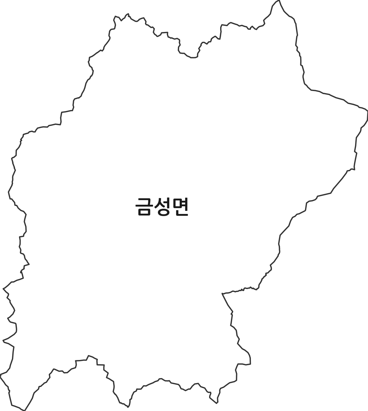 경상북도 의성군 금성면 행정동 행정구역 경계 지도
