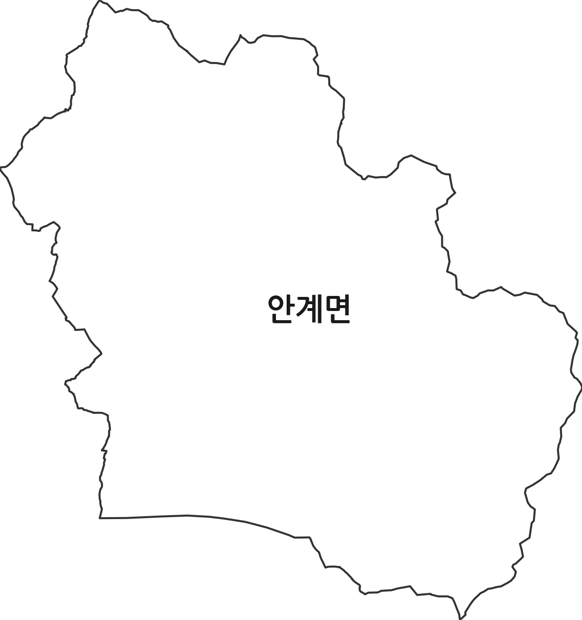 경상북도 의성군 안계면 행정동 행정구역 경계 지도