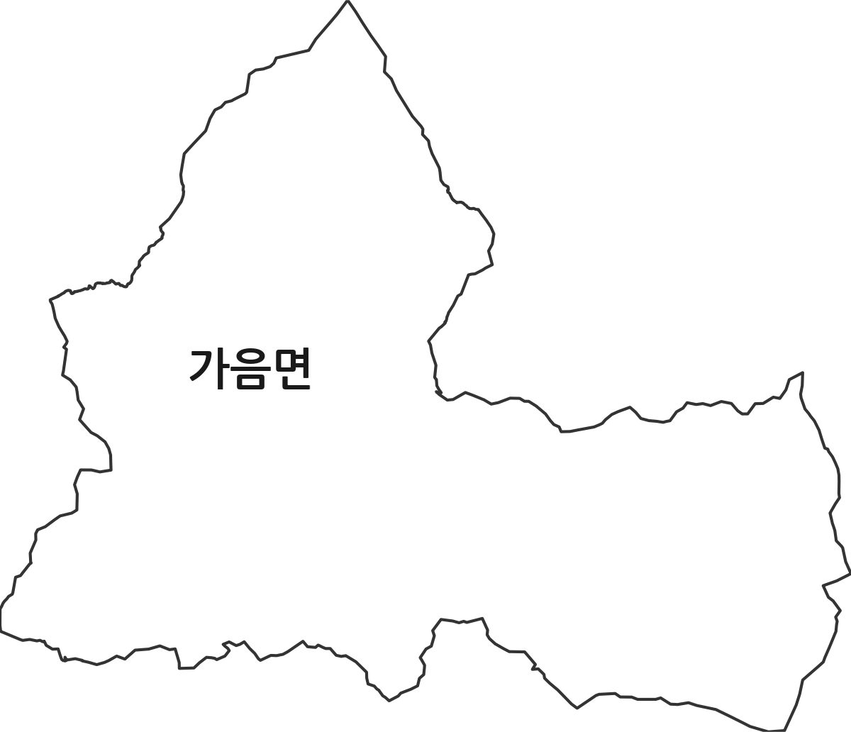 경상북도 의성군 가음면 법정동 행정구역 경계 지도