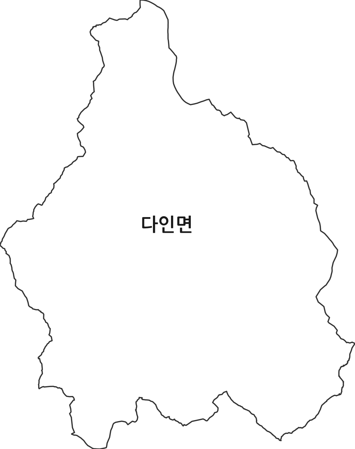 경상북도 의성군 다인면 법정동 행정구역 경계 지도
