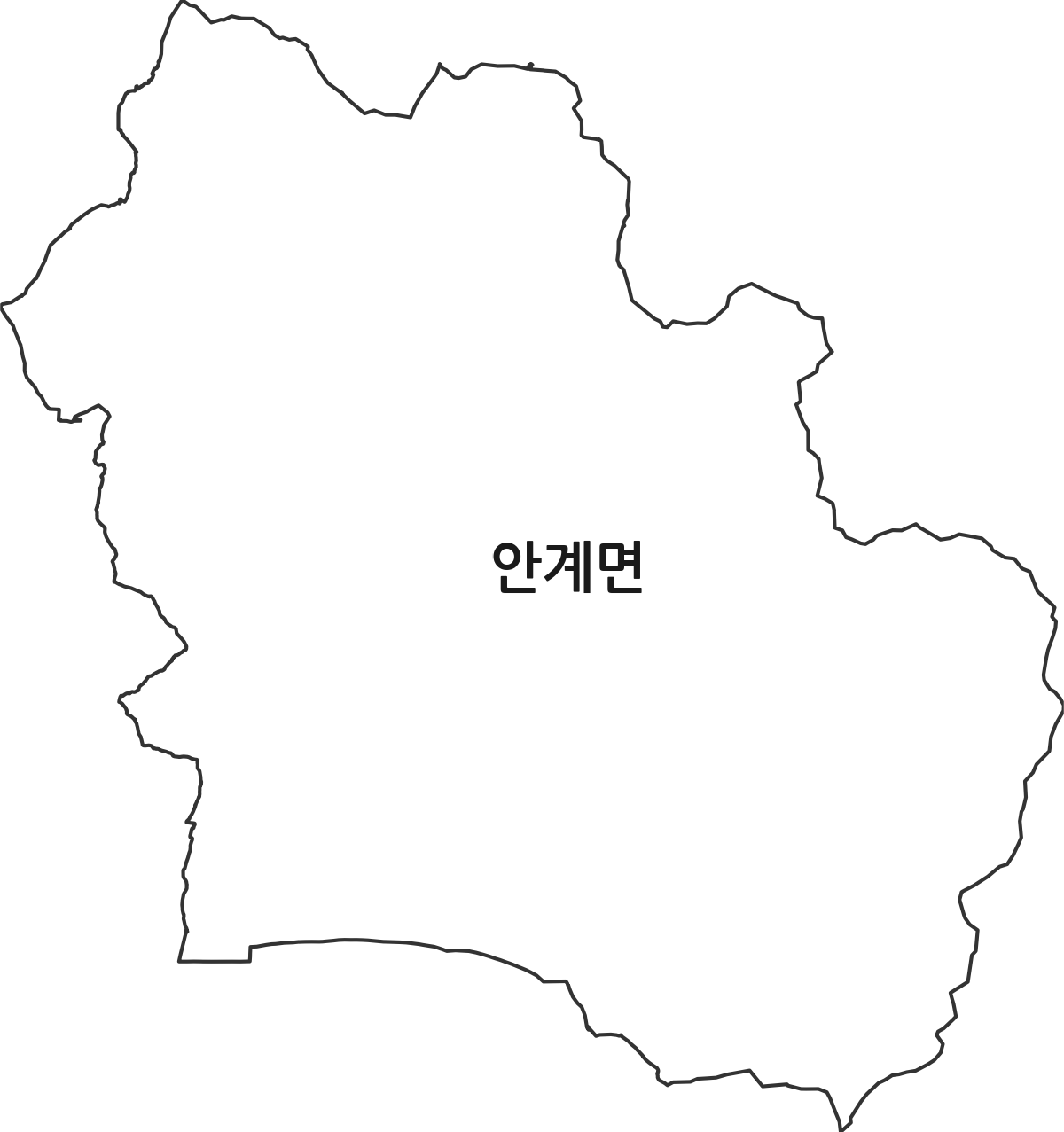 경상북도 의성군 안계면 법정동 행정구역 경계 지도