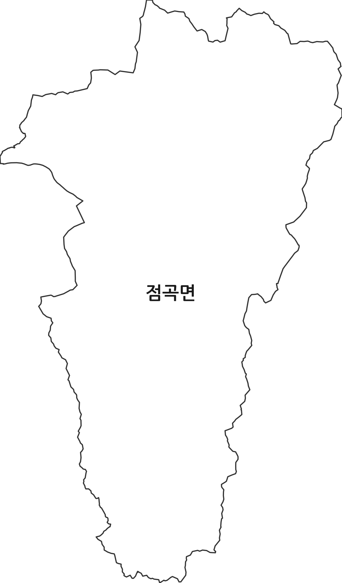경상북도 의성군 점곡면 법정동 행정구역 경계 지도