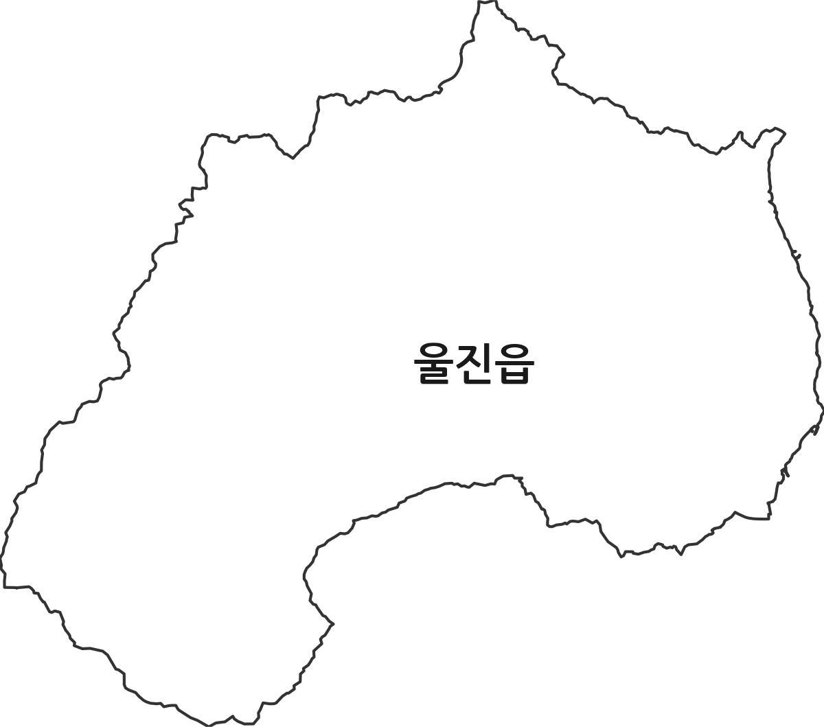 경상북도 울진군 울진읍 행정동 행정구역 경계 지도