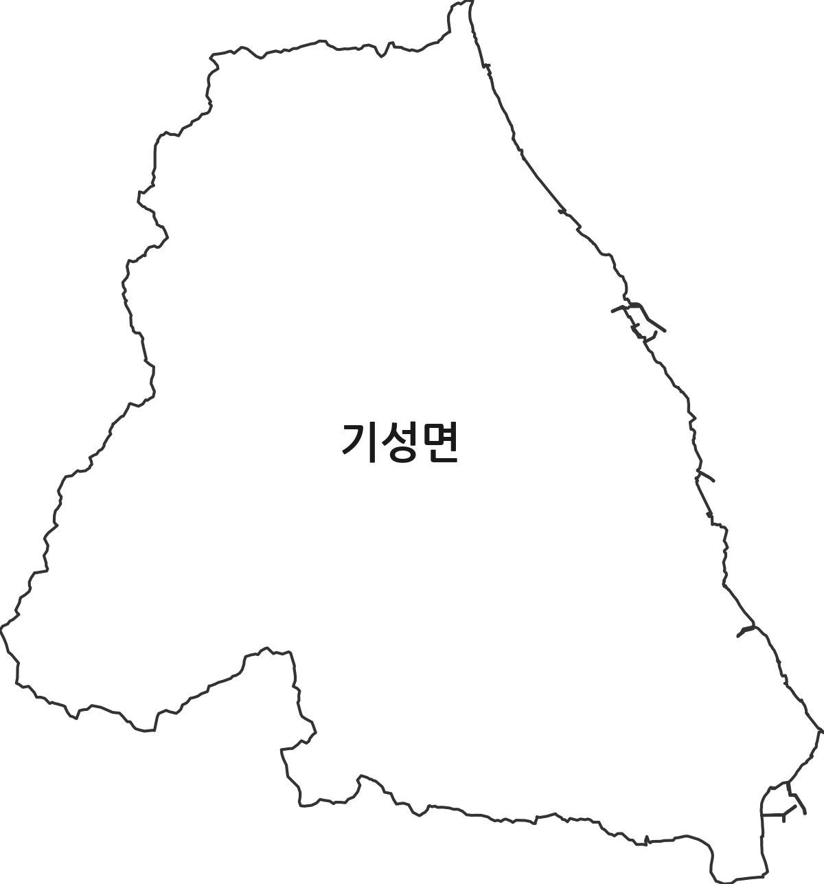 경상북도 울진군 기성면 법정동 행정구역 경계 지도
