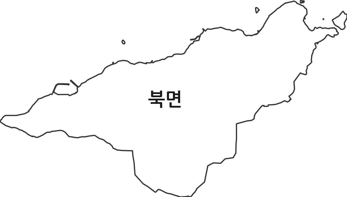 경상북도 울릉군 북면 행정동 행정구역 경계 지도