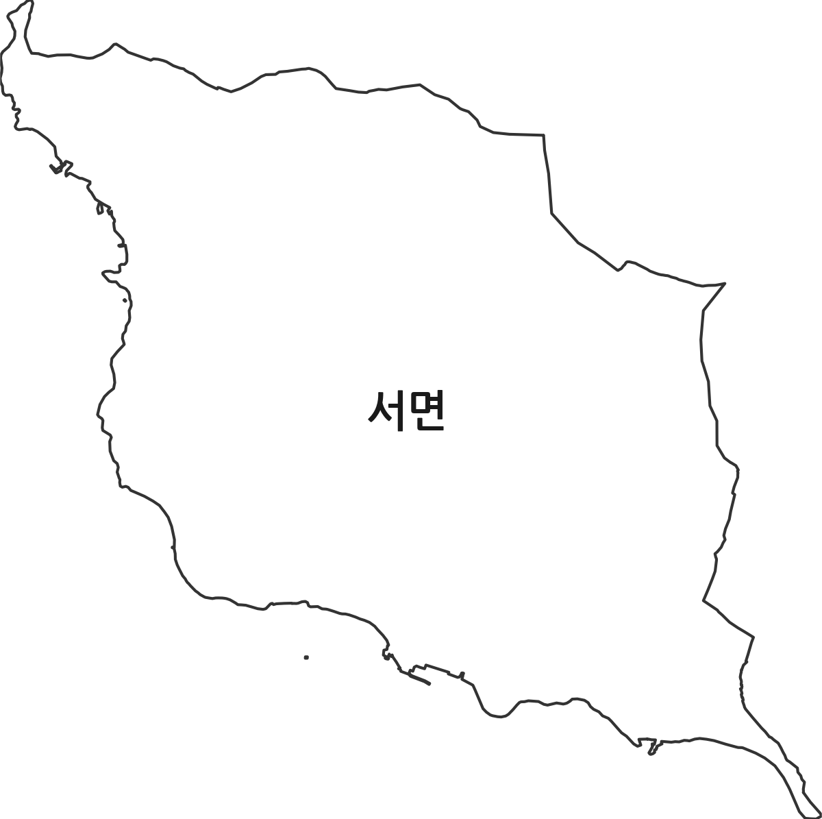 경상북도 울릉군 서면 행정동 행정구역 경계 지도