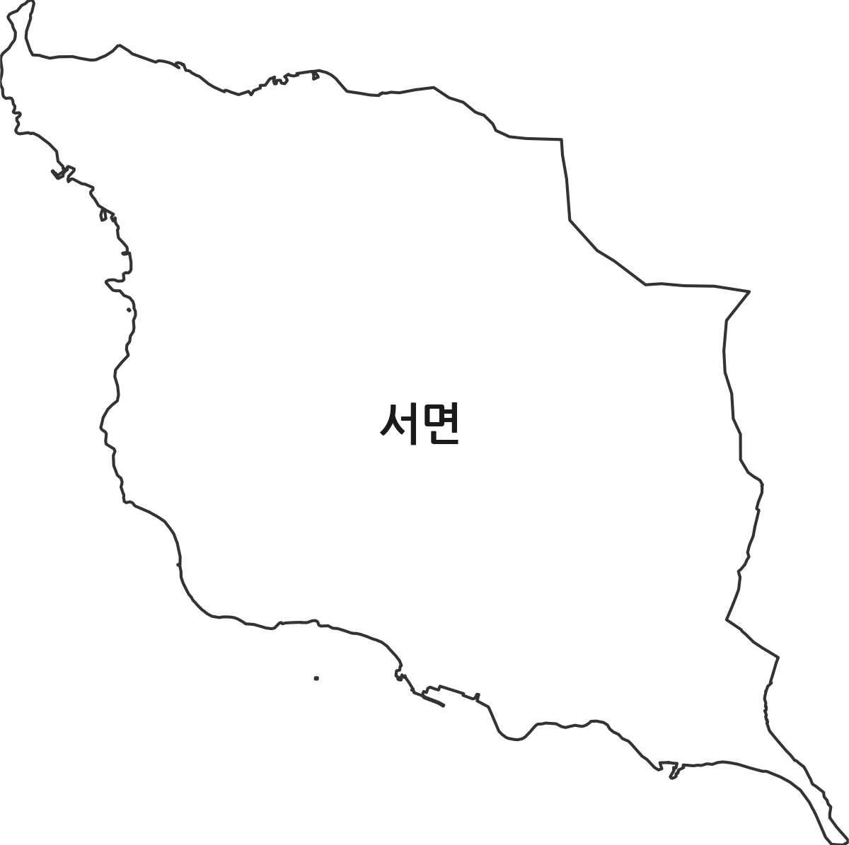 경상북도 울릉군 서면 법정동 행정구역 경계 지도