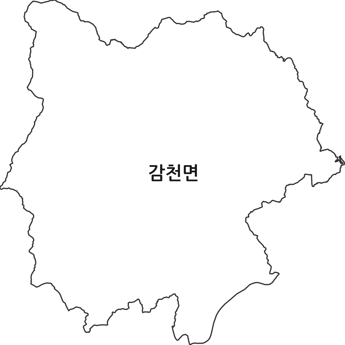 경상북도 예천군 감천면 행정동 행정구역 경계 지도