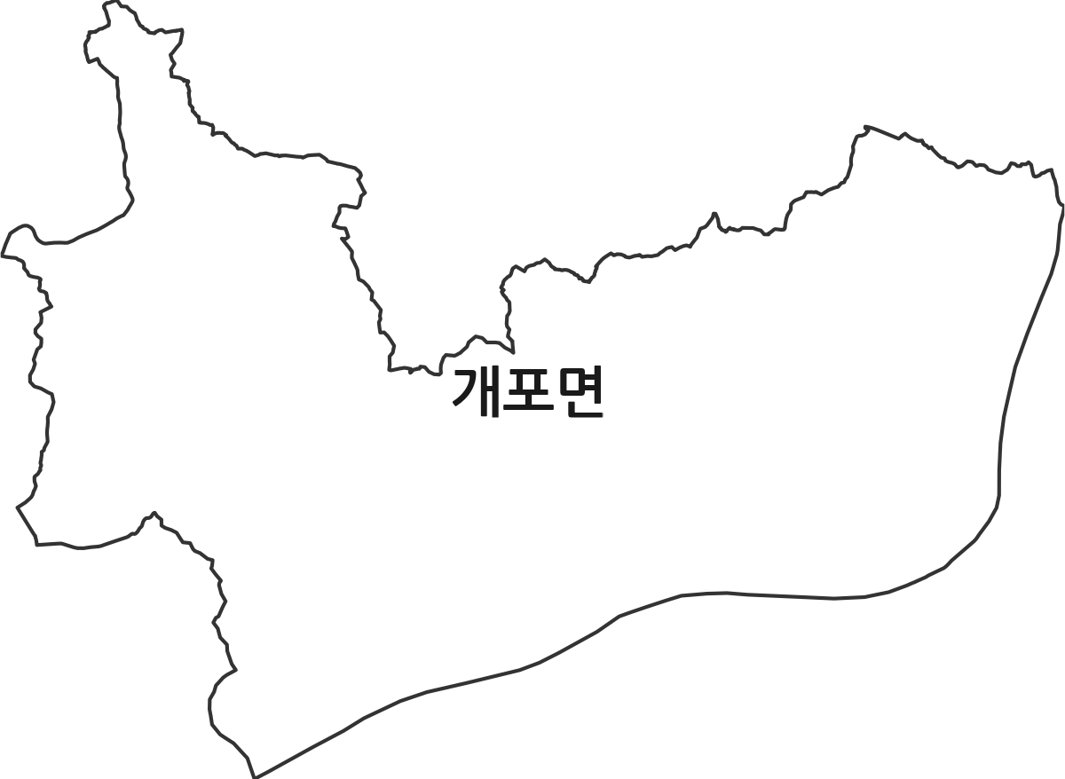 경상북도 예천군 개포면 행정동 행정구역 경계 지도