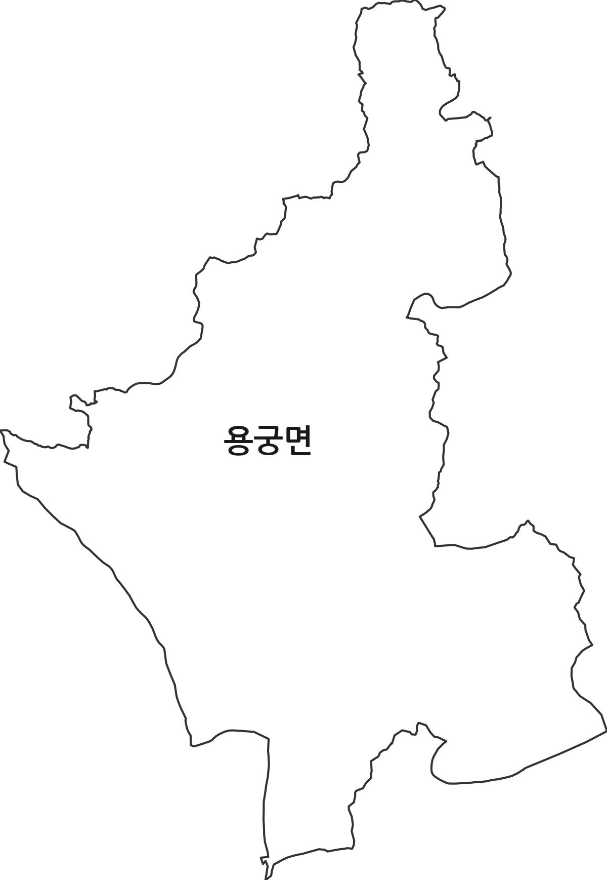 경상북도 예천군 용궁면 행정동 행정구역 경계 지도