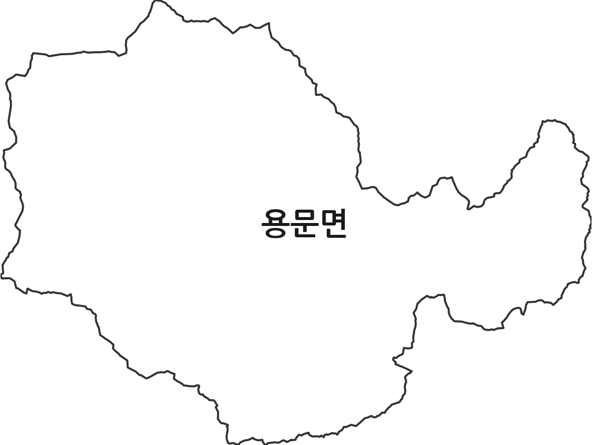경상북도 예천군 용문면 행정동 행정구역 경계 지도