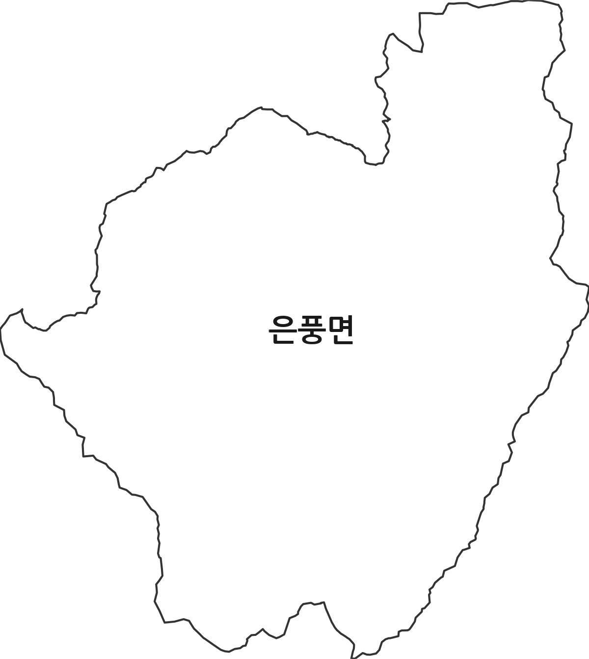 경상북도 예천군 은풍면 행정동 행정구역 경계 지도