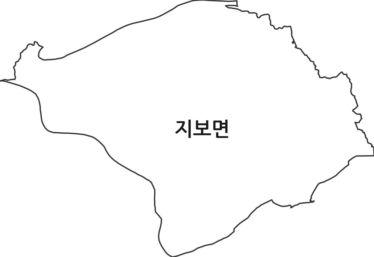 경상북도 예천군 지보면 행정동 행정구역 경계 지도