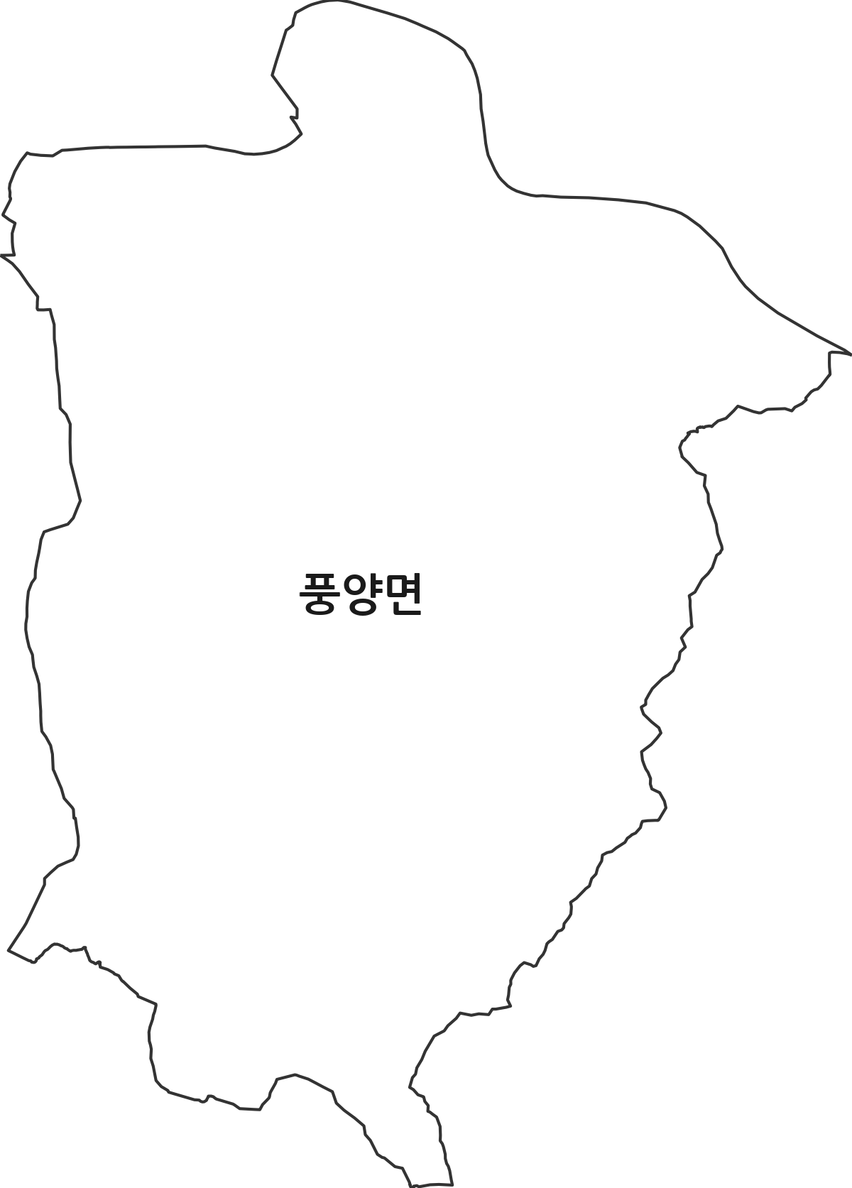 경상북도 예천군 풍양면 행정동 행정구역 경계 지도