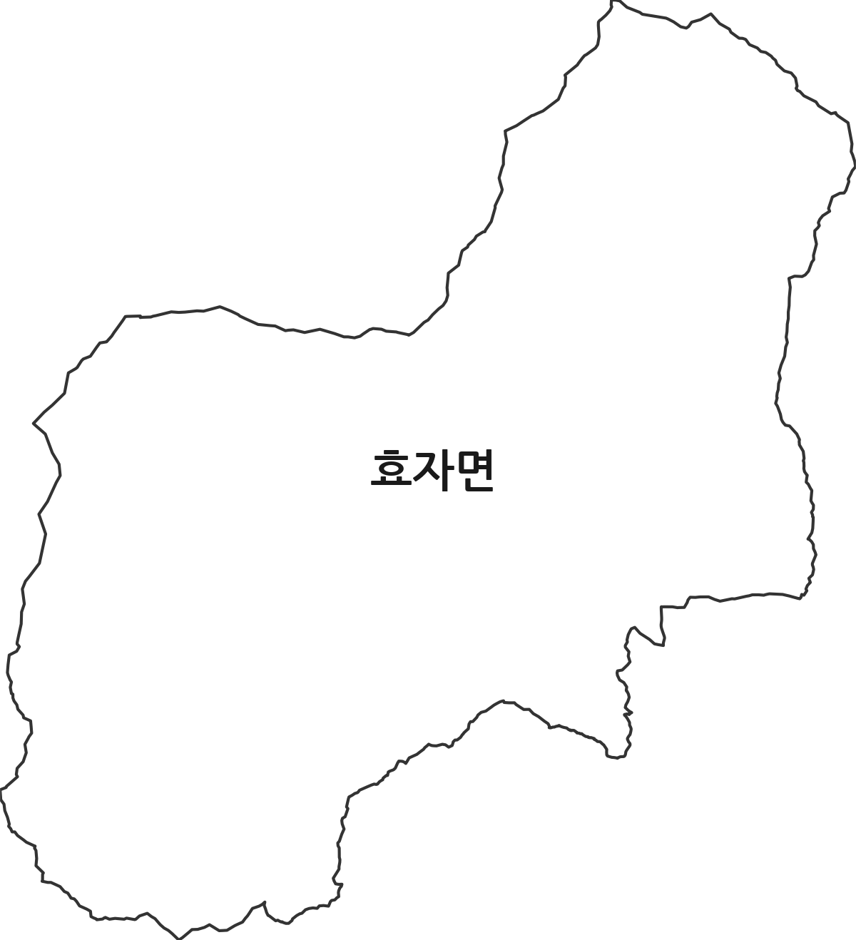 경상북도 예천군 효자면 행정동 행정구역 경계 지도